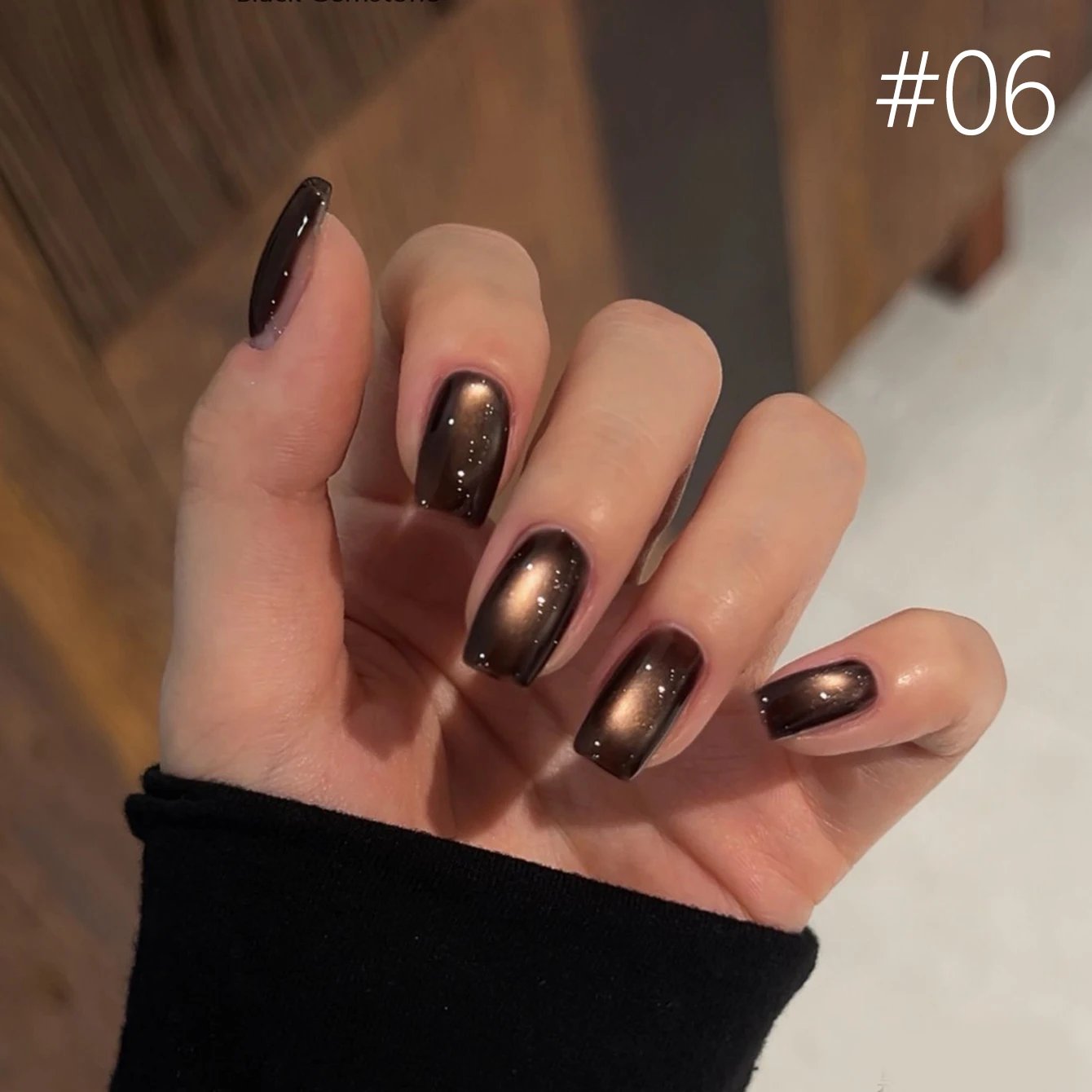 MlANEL 10 مللي أظافر عيد الميلاد الشتوية 2025 نمط جديد لطيف الأظافر الأحجار الكريمة السوداء القط العين هلام طلاء الأظافر الأظافر السوداء مستلزمات الأظافر