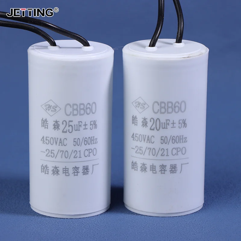 1pc CBB60 Motor Run Capacitors 450VAC Starting Capacitor 5% For Washing Machine 450V 4UF 5UF 6UF 8UF 10UF 12UF 15UF 18UF