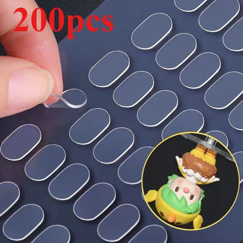 YITAPE 200PCS Transparent Double Sided Tape Pads Waterproof Non Marking Adhesive Strips for Car Model Decor DIY Crafts Home