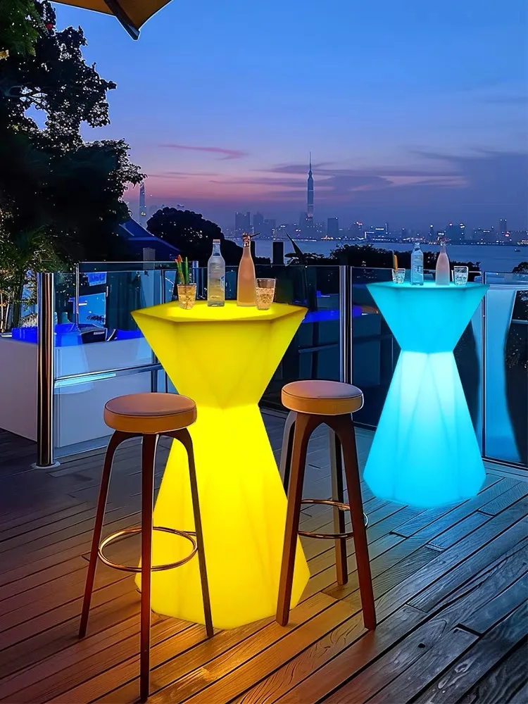ขายส่ง Cool High Bar Table Night Club Party เช่า Illuminated Led เรืองแสงค็อกเทลตารางเฟอร์นิเจอร์บาร์