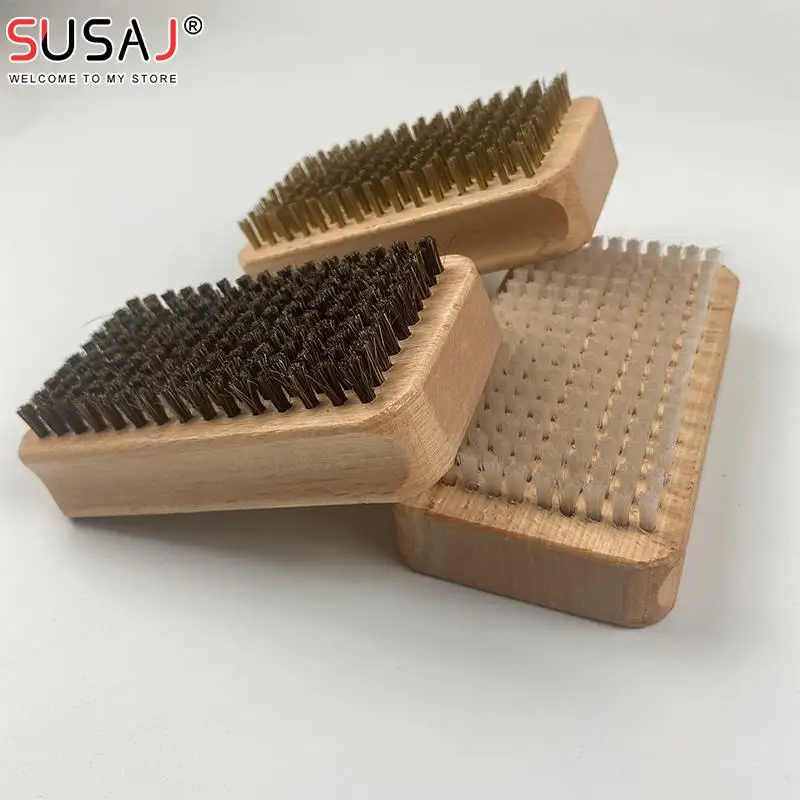 

3pcs Ski Wax Brush Kit Snowboard Waxing Tool Nylon Brush Soft Fine Horsehair Brush Copper Wire Bristles Brush Tuning Polish Tool