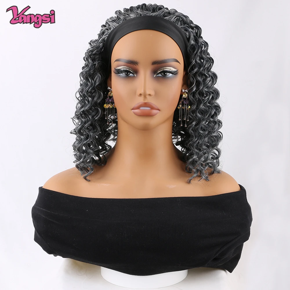 

Full Star 12 inch Synthetic Halloween for Cosplay Woman Wig Adjust Strap Wigs With Side Comb Party Daily Use kinky headband Wig