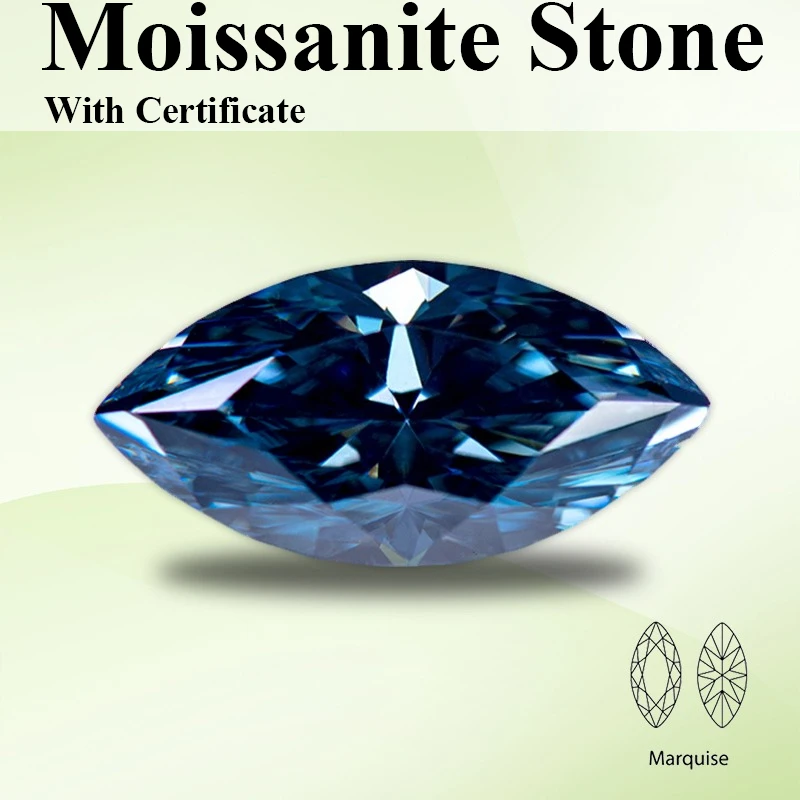 

Муассанит, драгоценный камень, огранка маркизы, серый цвет, выращенный в лаборатории бриллиант для подвесок «сделай сам», расширенные материалы для изготовления ювелирных изделий, бесплатная доставка