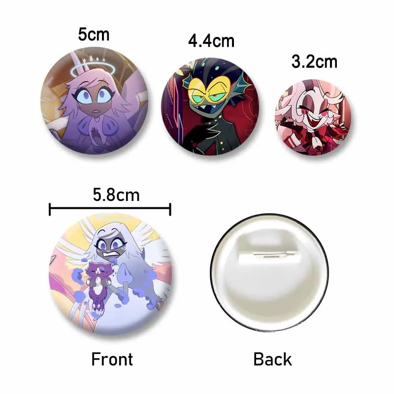 New Fizzarolli Emily The Vees Icons Coin Brooch Anime Figure Cute Badges Cartoon Round Lapel Pins on Clothing Bag Jewlery Gifts
