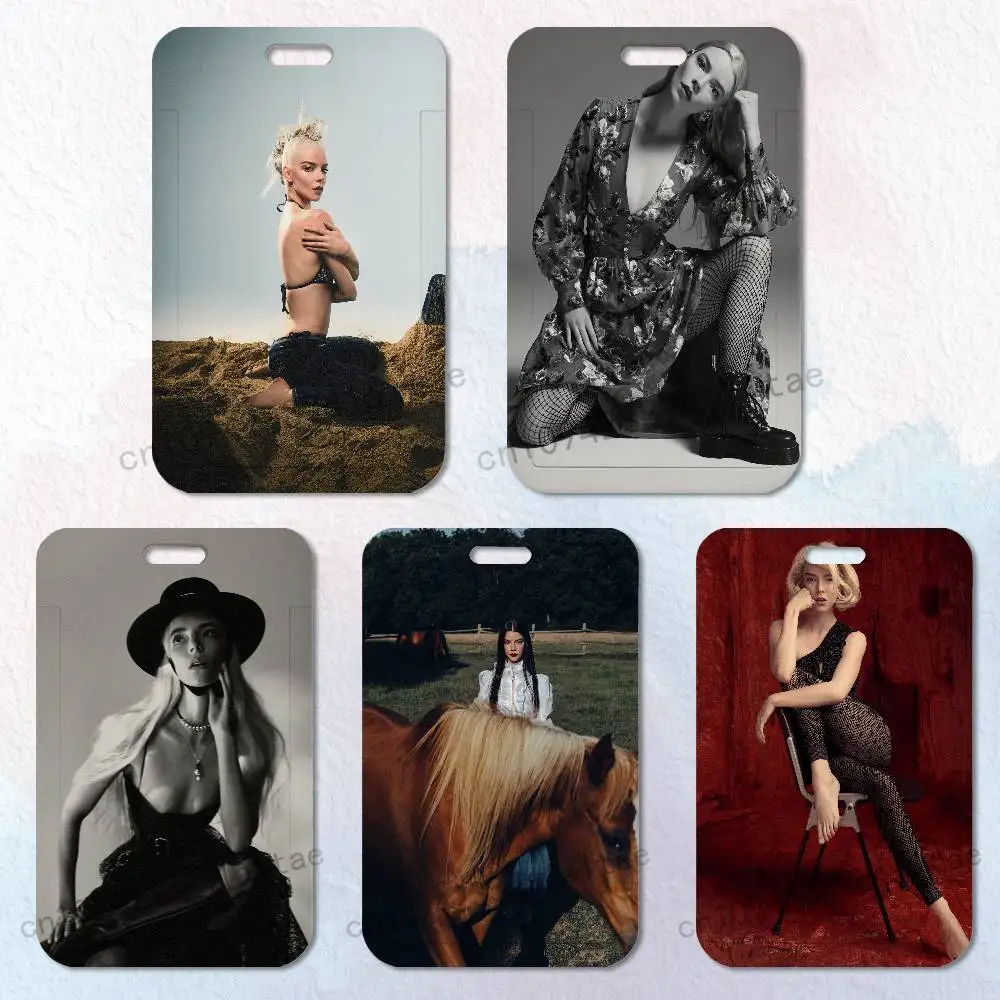 

A-Anya T-Taylor J-Joys Actor Card Holder Lanyard Camera Neck Strap Credit Card Case ID Badge Credentials Protection