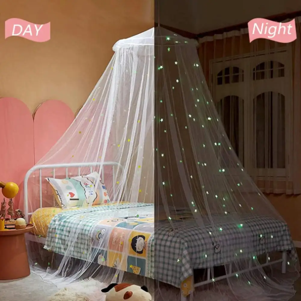 1 Set Bed Canopy  Useful Princess Canopy Bed Mesh Net  Wear Resistant Princess Bed Canopy Bedcover Curtain Кровать 침대커버