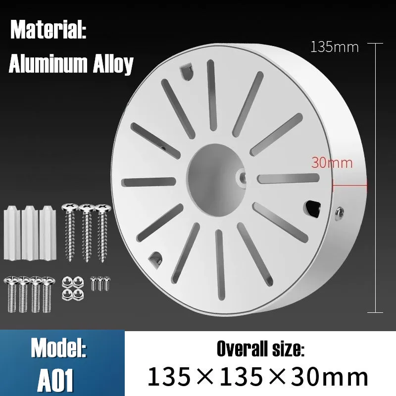 

Universal Security CCTV Dome Camera Bracket Aluminum Alloy Storage Box Camera Round Base Monitoring Hemisphere Lifting Bracket