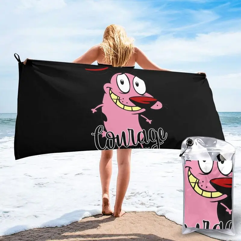 Lion Cowardly Dog Courage The Cartoon Quick dry Towel Large Portable Lightweight Personalized