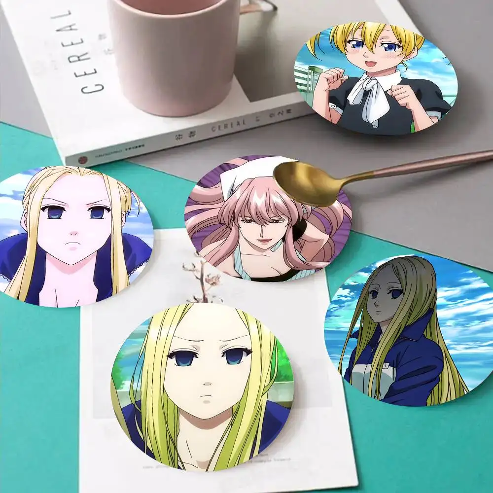 1pc Arakawa Under The Bridge Wooden Coaster Colour Printing Cup Mat Home Desk Decoration Gifts