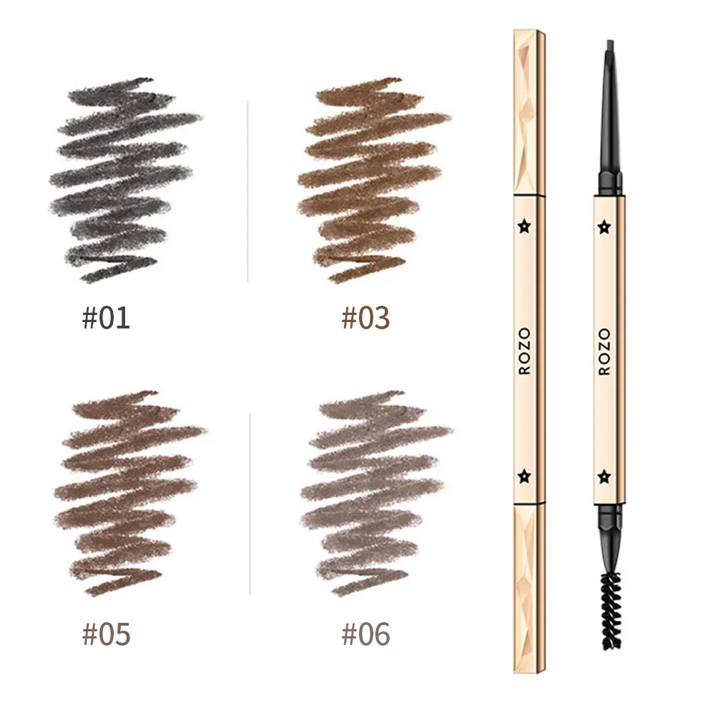 1PC Lápis de sobrancelha impermeável Preto Brown Natural Lasting Não Blooming Eyes Maquiagem Sweat-proof Professional Brow Tattoo Tint Pen