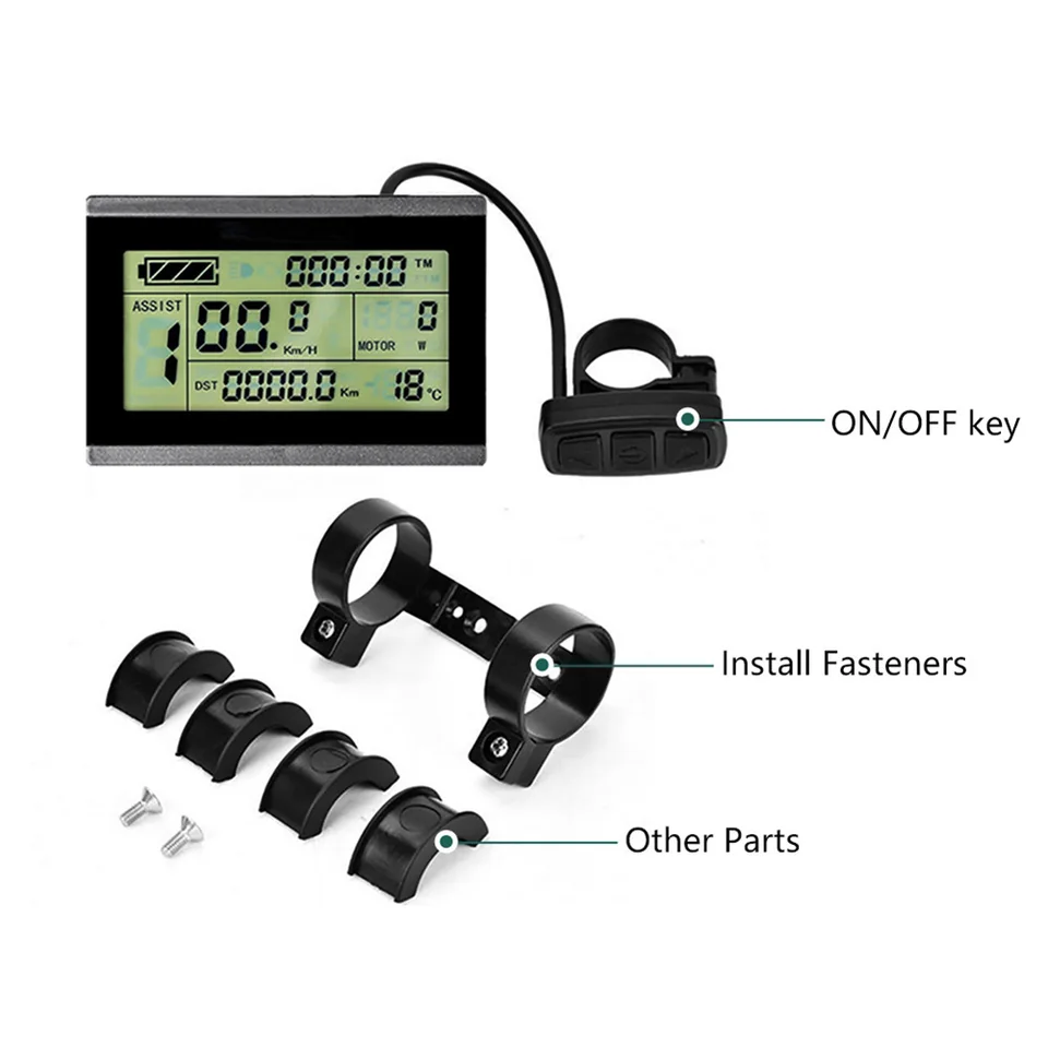 Bafang KT-LCD 3 E-Bike Display with Green Connector