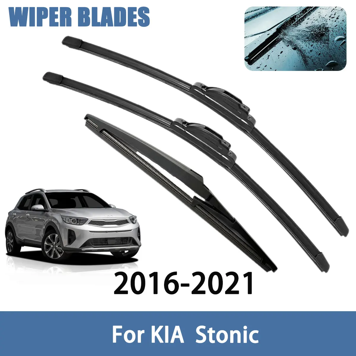 Auto-Wischerblätter für Windschutzscheibe vorne und hinten für KIA Stonic 2016-2021 Auto-Zubehör Styling