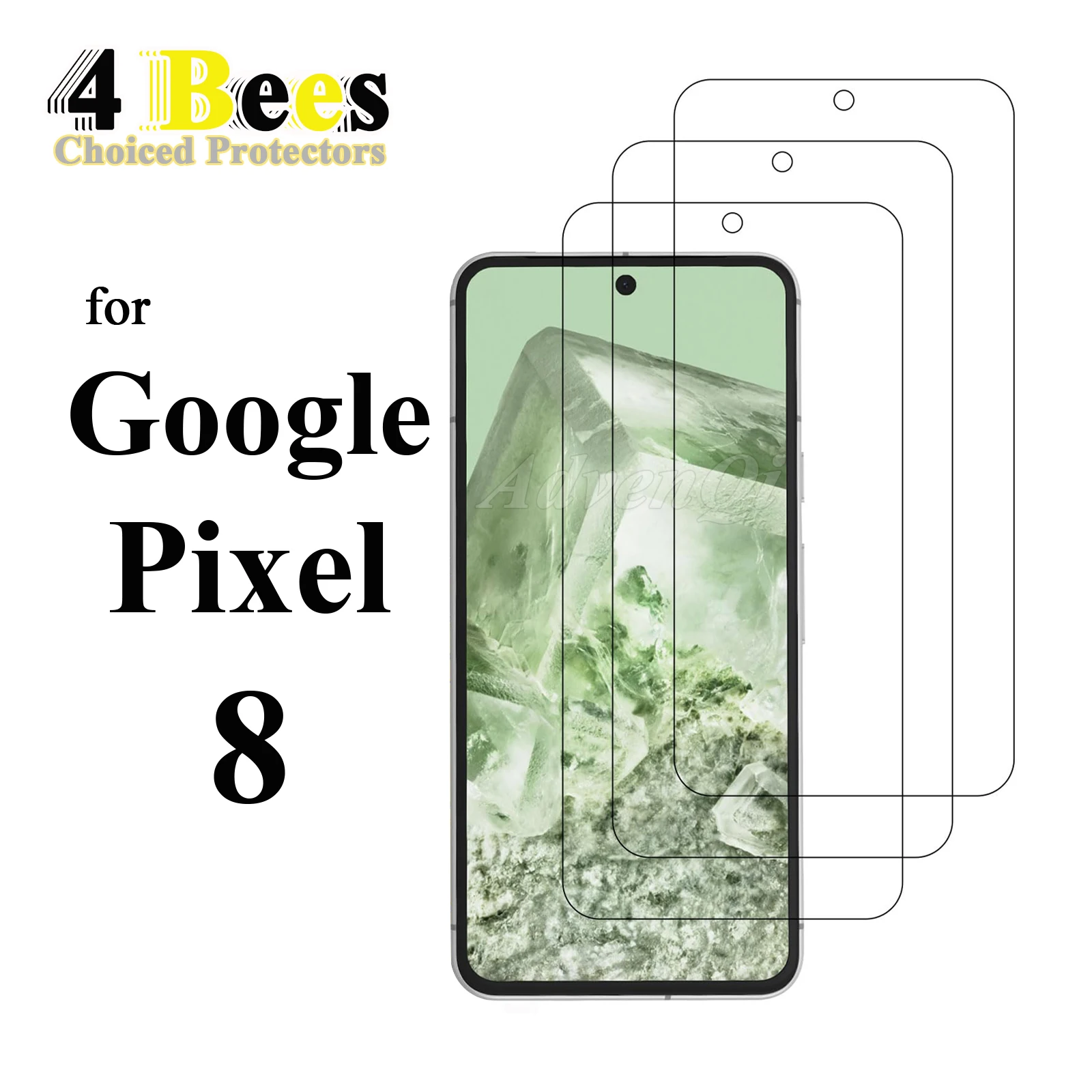 1–4 Stück gehärtetes Glas für Google Pixel 8 Displayschutzfolie, schützende Mica-Kristall-Anti-Kratz-Hülle, freundlich zu den Geräten