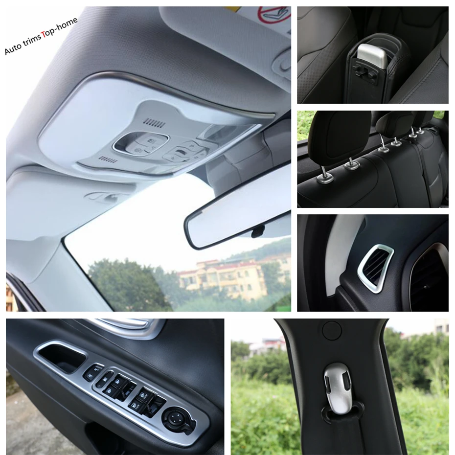 

Roof Reading Lamp / Head Light / Air AC Vent Panel / Dashboard Cover Trim Fit For Jeep Renegade 2015 - 2020 Car Accessories