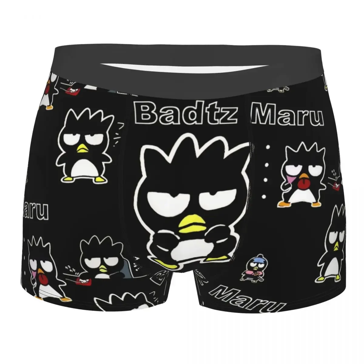 Custom Male Fashion BAD Badtz-Maru Sanrio Cartoon XO Child Underwear Boxer Briefs Soft Shorts Panties Underpants