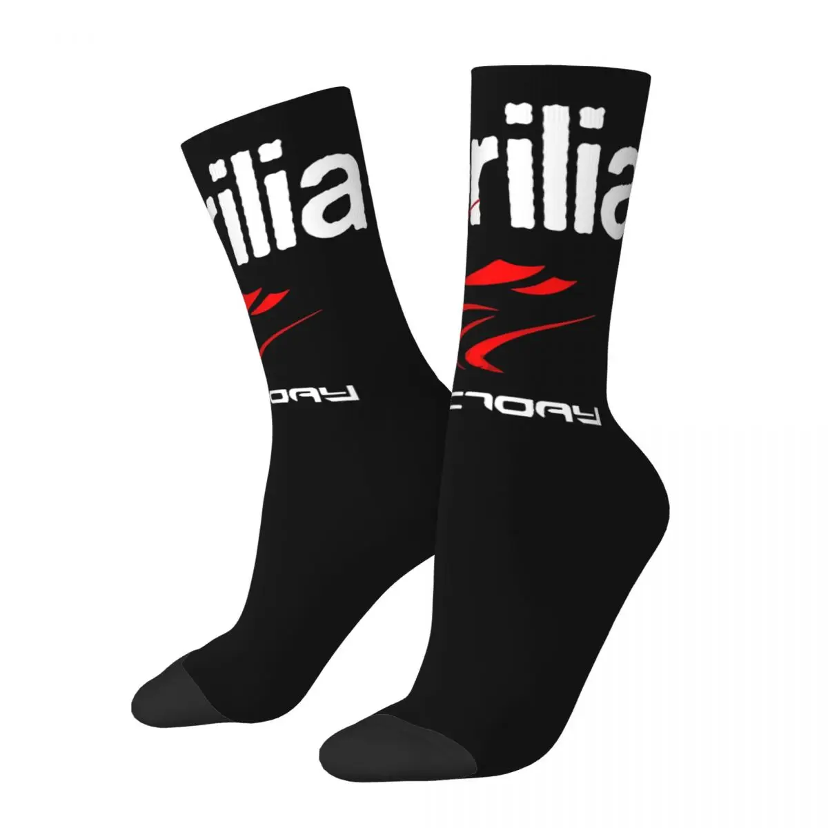 New Aprilia Factory Motorbike Socks Men Women Funny Happy Socks Novelty Spring Summer Autumn Winter Middle Tube Socks Gift