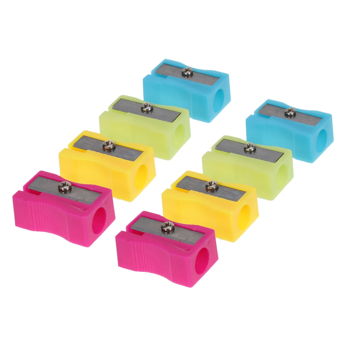 

72pcs Plastic Pencil Sharpener Mini Handheld Kids School Supplies Easy Clean Fun Gift Birthday Stationery Student Tools