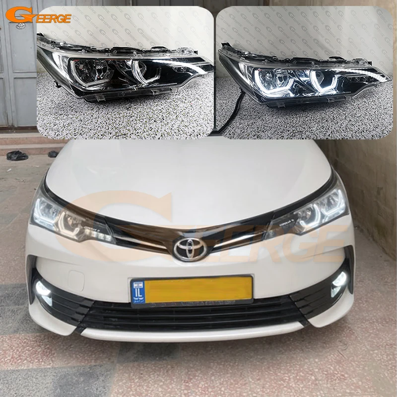 Для Toyota Corolla ALTIS E17 E18 2014-2017 2018 2019 Ультра яркий кристалл DTM M4 Стиль Led Angel Eyes Kit Halo Rings Day Light