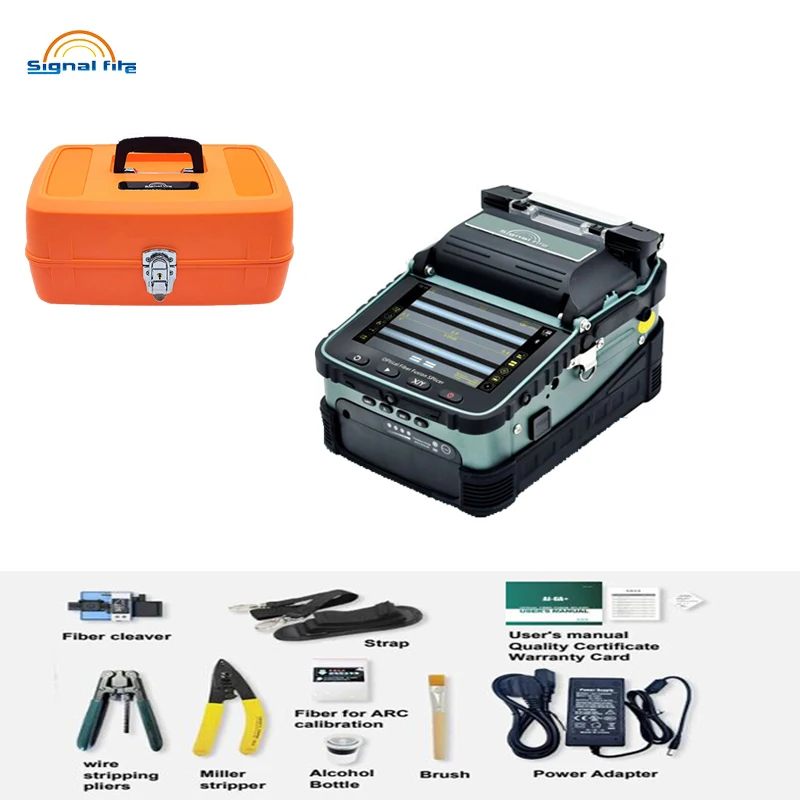 Empalmador de fusión de fibra óptica FTTH multilingüe SM y MM automático de fuego de señal AI-6plus AI-5