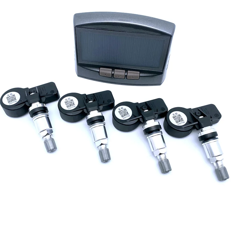 TPMS Car Tire Pressure Monitor System with 4 built-in sensors wireless solar tpms for Toyota Highlander RAV4 Camry Yaris Hilux