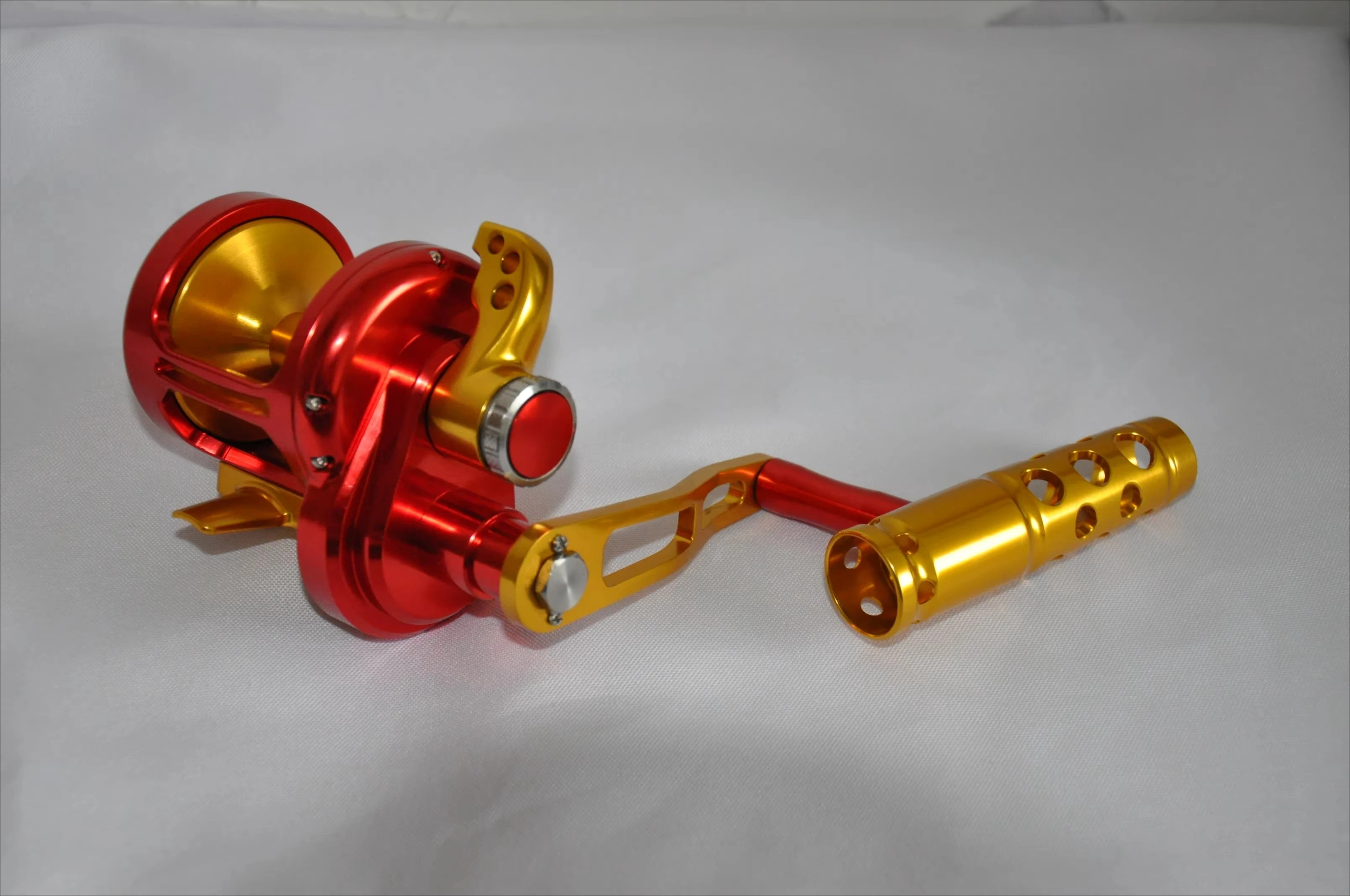 Carrete de pesca de agua salada de mar, carrete de Jigging lento de Metal completo para curricán, carrete de pesca con plantilla oceánica superior