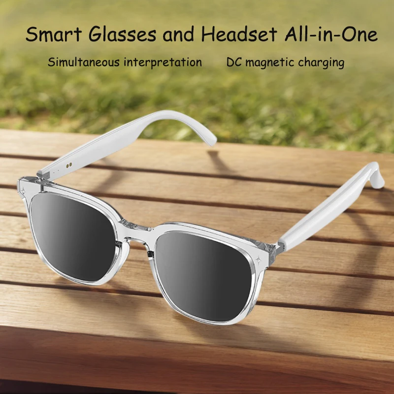

Умные очки Ai, солнцезащитные очки, поляризационные, с шумоподавлением, Bluetooth, сенсорный, для рыбалки, езды на велосипеде, 172 языков, очки для переноски