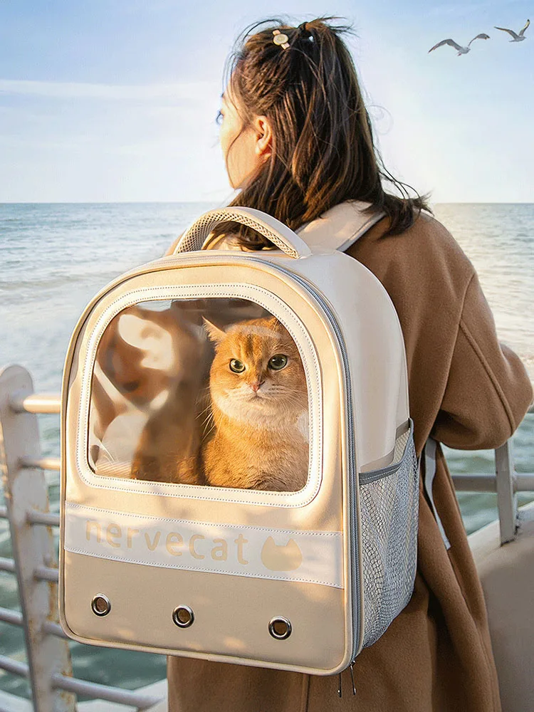 Bolsa de transporte para gatos de 0 a 10 KG, mochila de malla transpirable para perros, bolsa de transporte para gatos de gran capacidad, bolsa de viaje al aire libre, suministros para mascotas