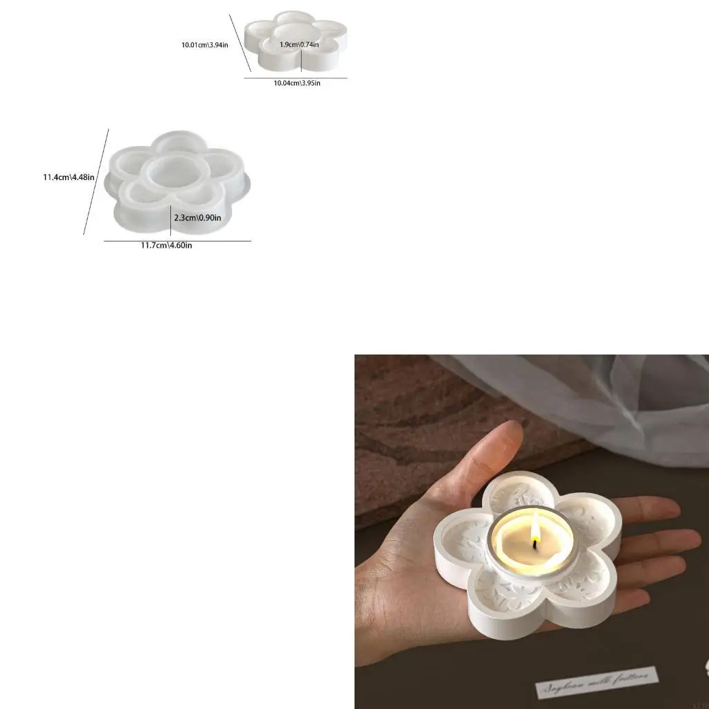 

Силиконовая форма подсвечника для ремесленных проектов из эпоксидной смолы, цементной глины