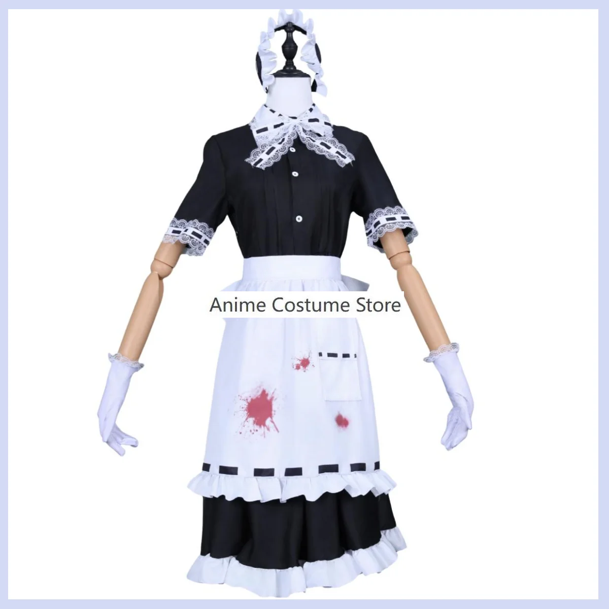 Anime Game Identity Ⅴ Emily Dyer Cosplay Costume Skin Banquet Maid Doctor Black White Dress Apron Woman Kawaii Halloween Suit