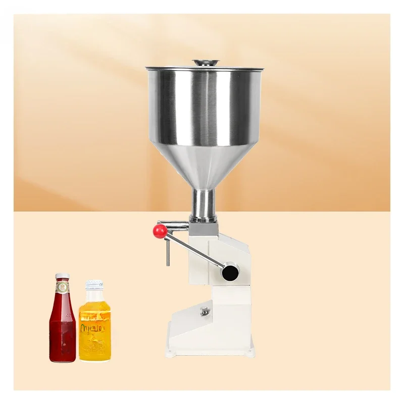 Stainless steel quantitative manual 5-100ml oil and water paste ordinary packaging filling machine