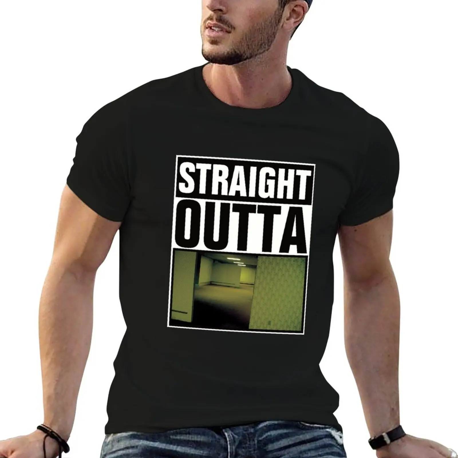 Straight Outta The Backrooms T-Shirt graphic t shirts hippie clothes mens t shirts pack