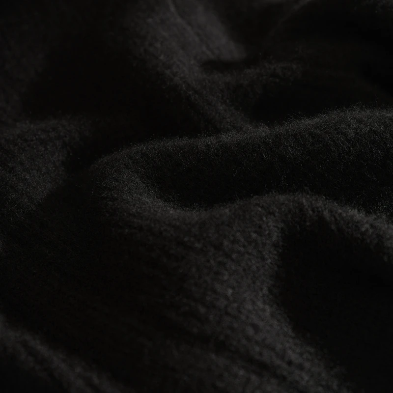 Men's 100% Pure Cashmere Cardigan Winter Thick Knitted Sweater Zipper Lapel Collar Contrasting Coat Comfortable Soft Material