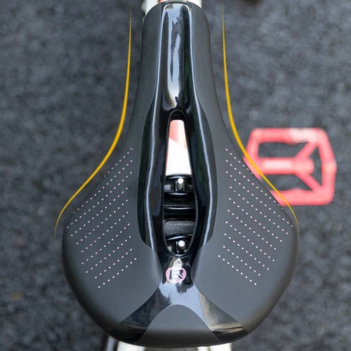 Imagen 2 del producto ROCKBROS-sillín de bicicleta hueco, transpirable, a prueba de golpes, asiento de ciclismo, cojín de cuero antideslizante de PU, asiento ligero para bicicleta de montaña y carretera