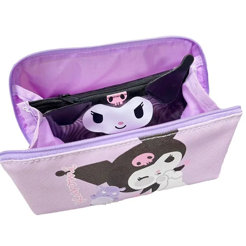 Imagem -05 - Sanrio Cute Large Capacidade Pencil Case Olá Kitty Cinnamoroll Kuromi Melody Pen Bolsa Papelaria para Crianças Material Escolar