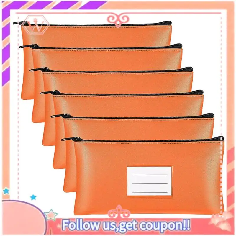 

Модернизированные 6 шт. денежные пакеты с застежкой-молнией, защитная банковская депозитная сумка, денежный мешок, квитанционный держатель для денежных монет, косметическая бумага, инструмент для денег