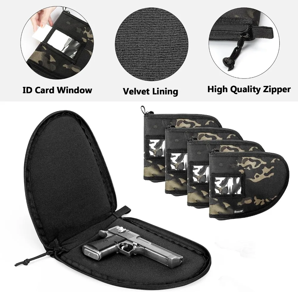 Tactical Pistol Range Bag with 4 Pistol Cases, Padded Gun Duffle with 16 Magazine Slots and Extra Pockets for Ammo and Essentials view 3
