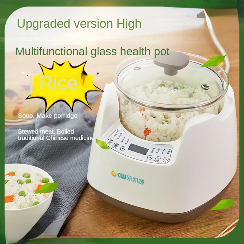 

Glass electric stew pot household automatic soup slow cooker health kitchen appliances