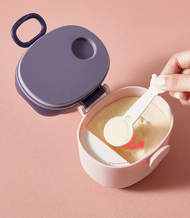 휴대용 이유식 수납함 BPA 조제분유 디스펜서 캐릭터 베이비 분유함 유아 간식 컵 용기 미포함 썸네일 4