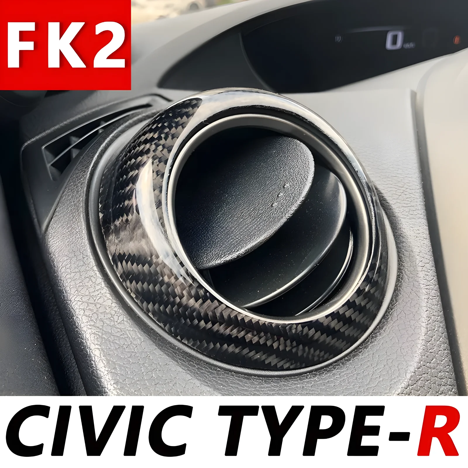 

Interior Air Vent Outlet Frame Cover Decorative Trim Fits Honda CIVIC 8 FK2 TYPE-R, Car Accessories, Real Carbon Fiber