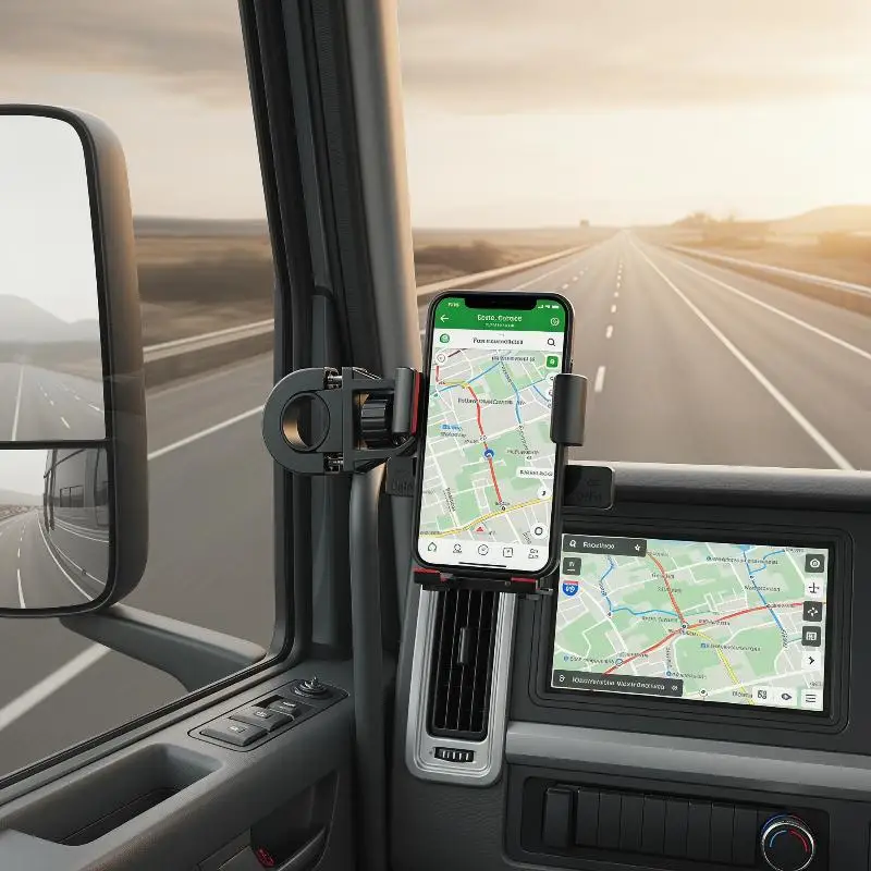 @*Truck Bus Phone Mount Durable Stable Anti-Shake Grip 360 Rotation Perfect for Daily Commute Long Haul Truck Bus Drivers Use