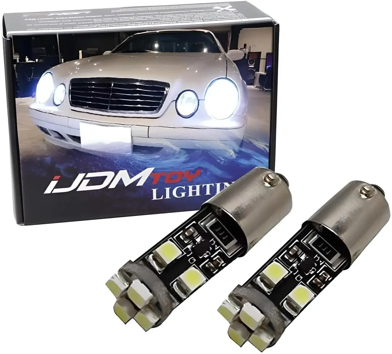 

Сменные лампы 8-SMD без ошибок BA9 64132 H6W, совместимые с парковочными огнями европейских автомобилей, ксеноновые белые