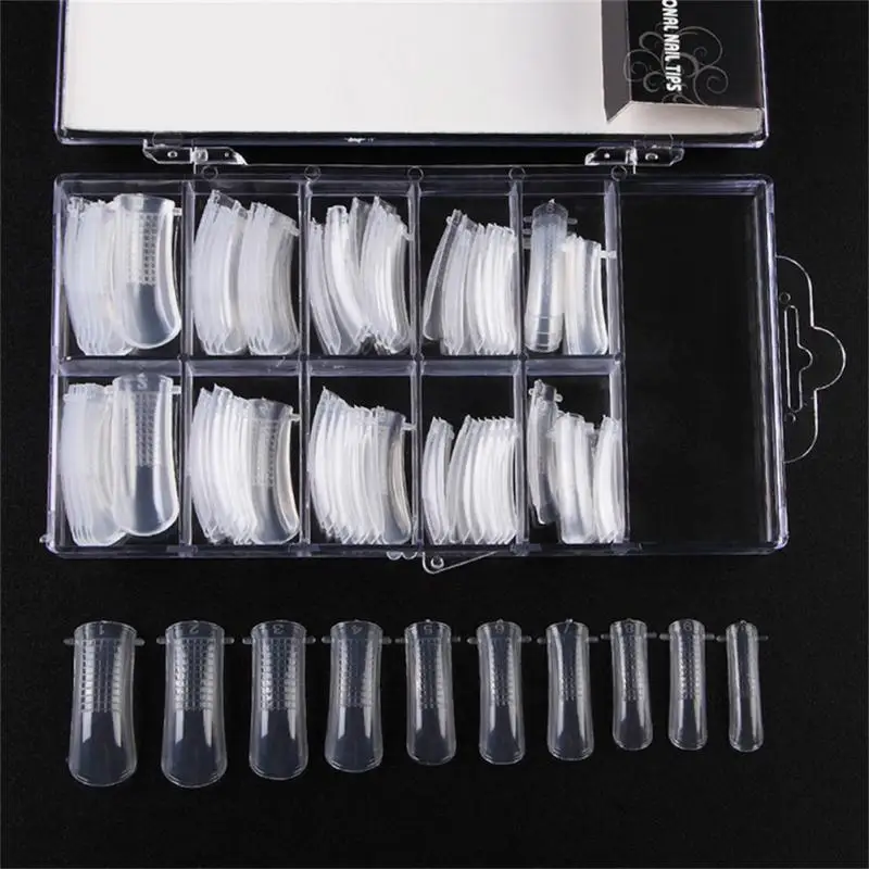 Dual Forms Tips Quick Building Gel Mold Nail System Full Cover Tips Nail Extension Forms Top Molds For Build Form