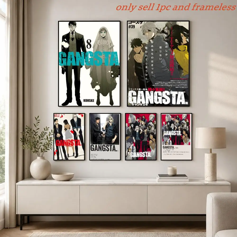 Cartoon Comic G-Gangsta Poster Painting Prints Wall Art Picture Film Room Home Bar Cafe Decor Mural