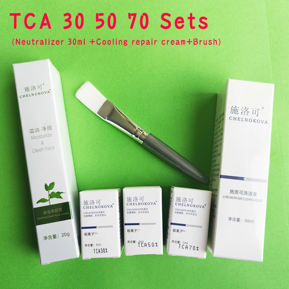 All undiluted TCA 20% 30% 35% 40% 50% 60% 70% SETS peel tools for peel families Portable acid Dermatologist peeling cross