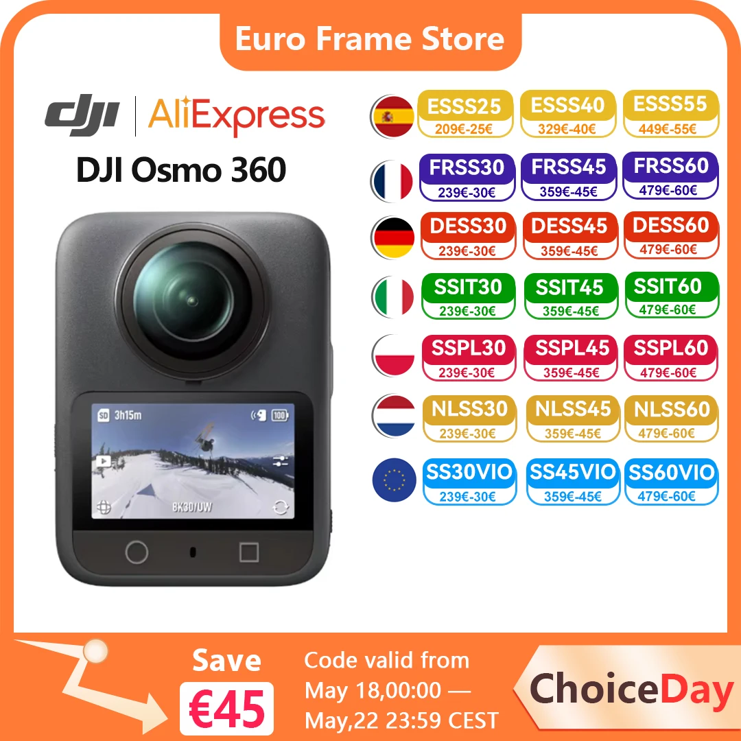 DJI Osmo 360 Standard Bundle 360 Camera with 1 Inch 360° Imaging 360° Video in 8K Native 360° Photo in 120MP Osmo 360
