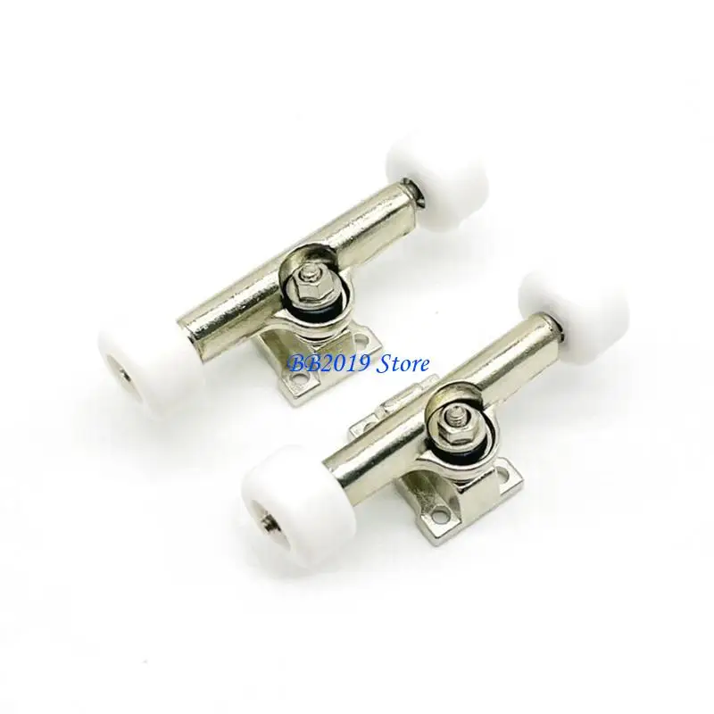 

Q0KB Professional Finger Skateboard Parts Truck Wheel Set of 2PCS Universal Size