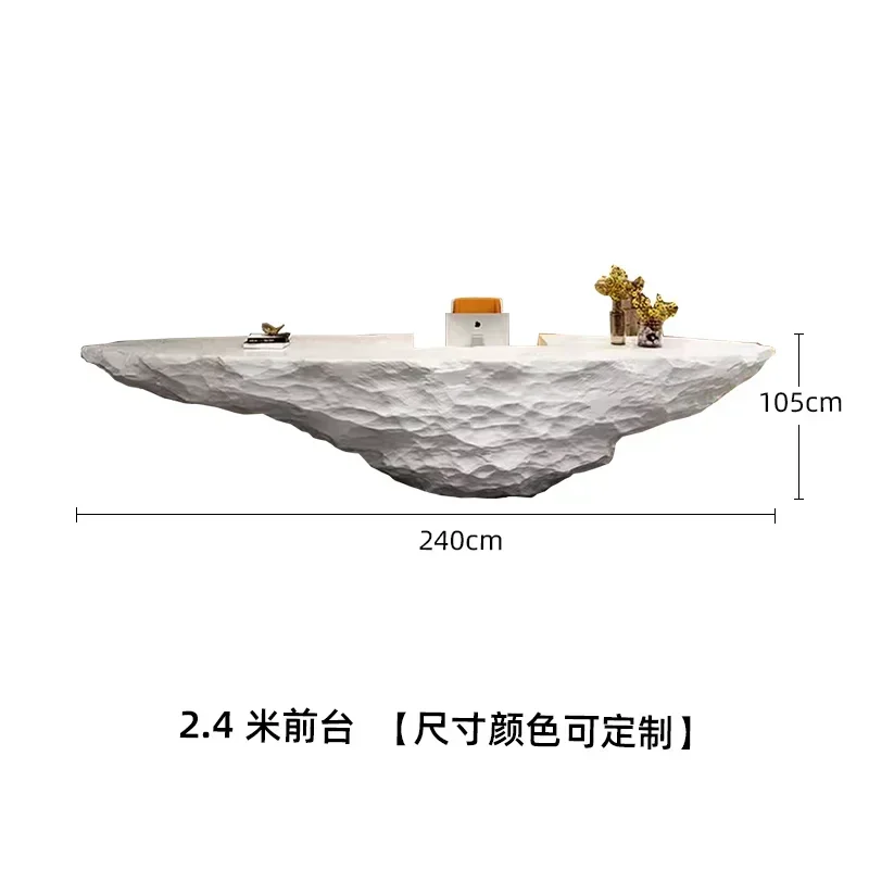 

Paint front desk FRP reception desk Beauty salon Modern special-shaped creative service bar