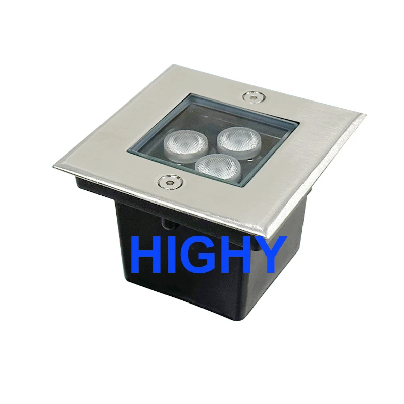 IP68 Waterproof 1W 3W 4W 5W 6W 9W Square LED Outdoor Floor Light Underground Garden Decoration Led Buried Lamps AC85-265V DC12V