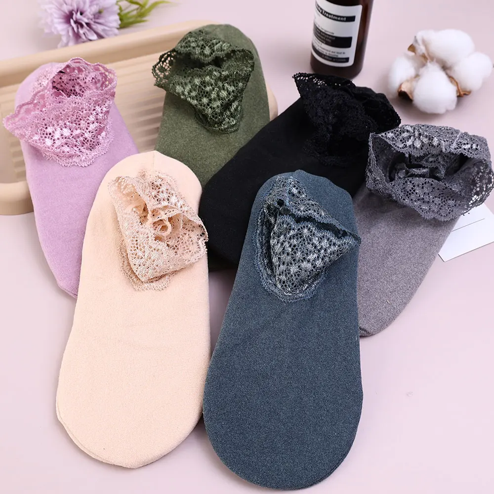 Frühling Spitze Rüschen Rüschen Socken Frauen Nette Baumwolle Socken Knöchel Süße Mädchen Einfarbig Japanische Weibliche Kurze Frau Socken Anti-slip