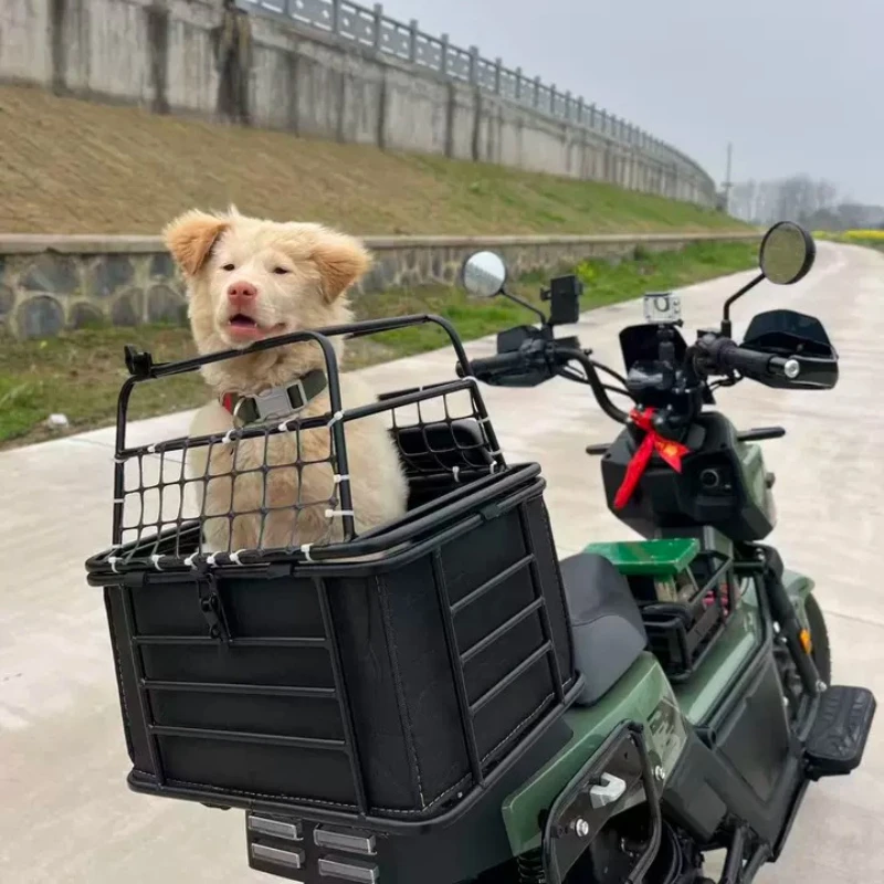 Electric Scooter Dog Basket for Bike Motorbike Pet Carrier for Back Seat Motorcycle Cat Crate Bicycle Front Mounted Dogs Carrier - view 6